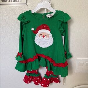 Rare Editions Baby Girl Santa Outfit, 2-Piece Set